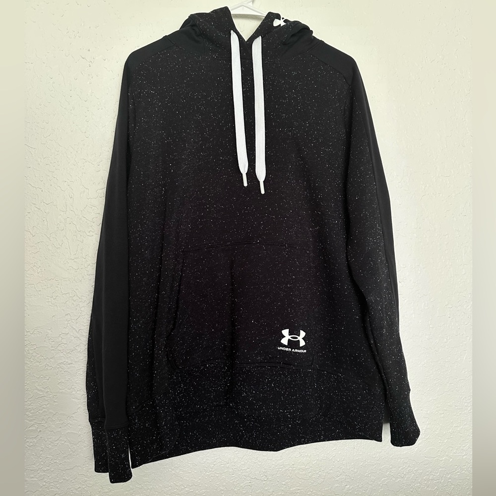 Under Armor Speckled Sweatshirt, Large, Black